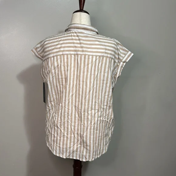 OLIVIA GREY Women's Marigold Stripe Shirt Size L - Picture 2 of 9